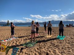 Scheduled Beach Yoga Classes Sunset Sun Salutations